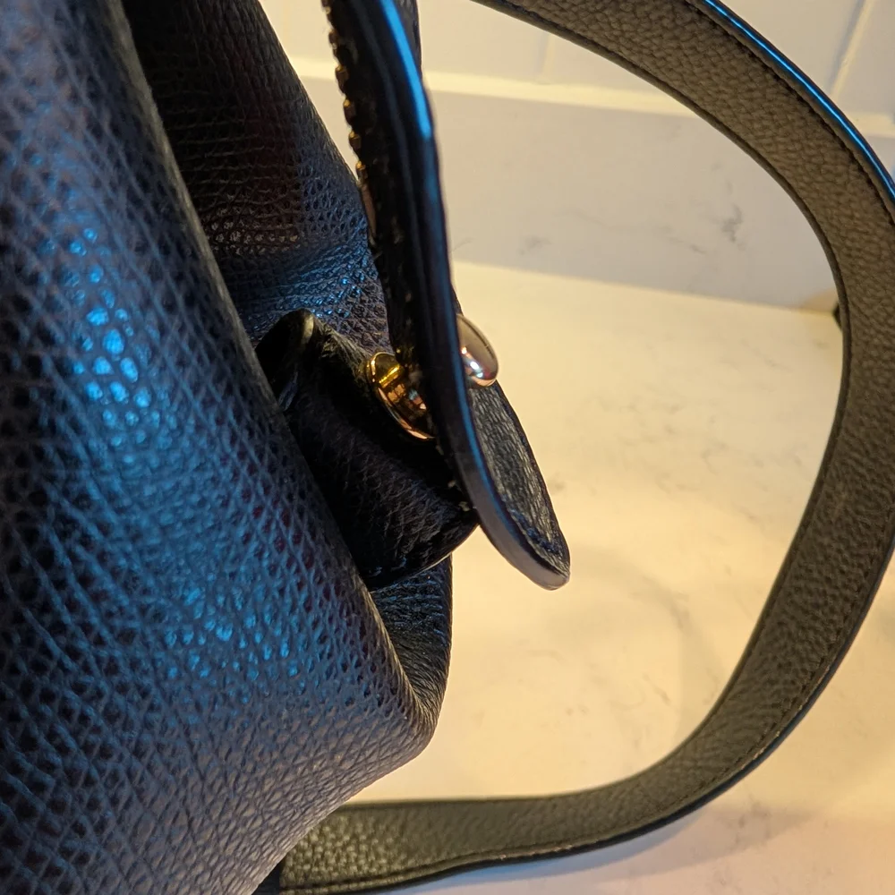 Lauren Ralph Lauren Whitby Black and White Snakeskin Satchel